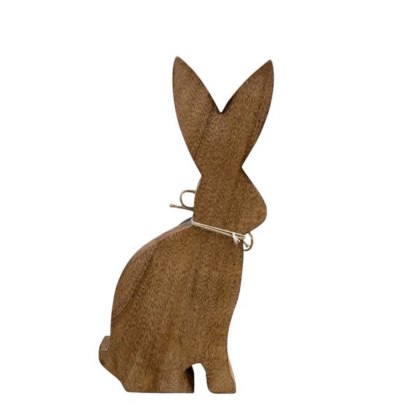 Design Styles Pink & White Checkered Wooden and Enamel Bunny Easter Decor New - Picture 8 of 12